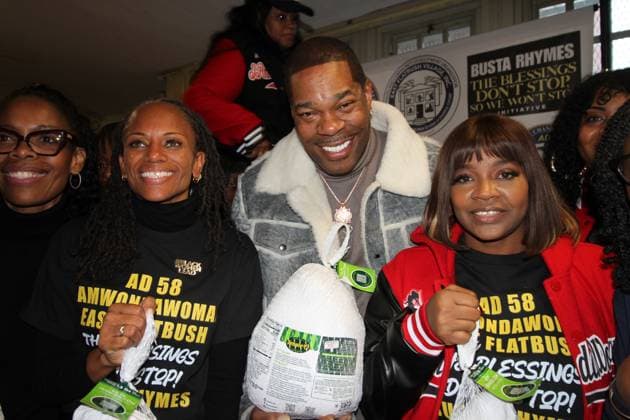 November 22, 2025, Brooklyn, New York, USA: Brooklyn , New York November 22,2025.N.Y.C. Assemblywoman Monique Chandler-Waterman Kicks-Off Holidays with Turkey Giveaway With Rapper and record producer Busta Rhymes Because Ã¢â‚¬ËœThe Blessings DonÃ¢â‚¬â ¢t StopÃ¢ Brooklyn USA - ZUMAct2_ 20251122_faf_ct2_021 Copyright: xBrucexCotlerx