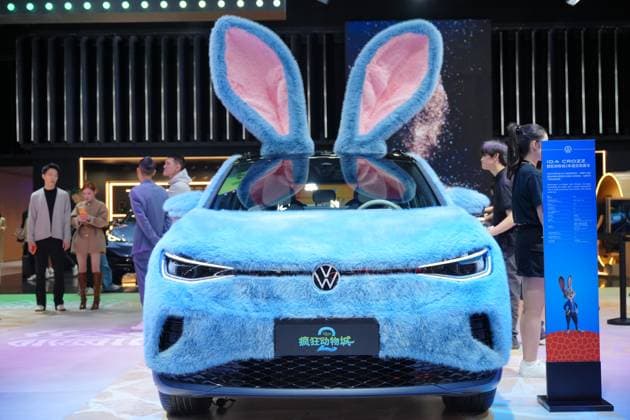 GUANGZHOU, CHINA - NOVEMBER 21: A general view of the Volkswagen booth featuring Zootopia at the Guangzhou International Automobile Expo 2025 on November 21, 2025 in Guangzhou, Guangdong Province of China.  Copyright: xVCGx 111605247990