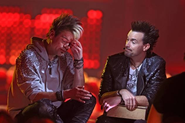 ZDF - Die Giovanni Zarrella Show . Die Ehrlich Brothers während der ZDF - Unterhaltungssendung Die Giovanni Zarrella Show am 22.11.2025 in der Messehalle Offenburg. 20251122SBK0021