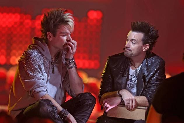 ZDF - Die Giovanni Zarrella Show . Die Ehrlich Brothers während der ZDF - Unterhaltungssendung Die Giovanni Zarrella Show am 22.11.2025 in der Messehalle Offenburg. 20251122SBK0022