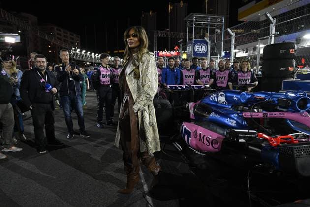 Formula 1 Grand Prix of Las Vegas 2025 - Pre-Race Show (Grid) LAS VEGAS, NEVADA - NOVEMBER 22: British supermodel Naomi Campbell is seen at Pre-Race Show (Grid) during race night at the Formula 1 Grand Prix 2025 of Las Vegas at Las Vegas Strip Circuit on November 22, 2025 in Las Vegas, Nevada, United States. Tayfun Coskun Anadolu Nevada United States. Editorial use only. Please get in touch for any other usage.  Copyright: x2025xAnadoluxTayfunxCoskunx