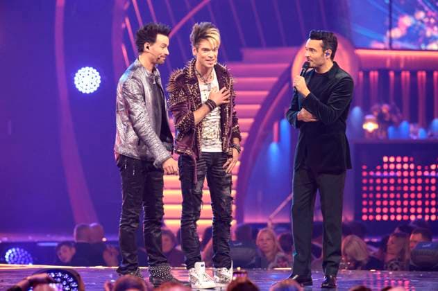 Giovanni Zarrella und die Ehrlich Brothers in der ZDF-Musikshow Die Giovanni Zarrella Show live aus der Messe Offenburg. Offenburg, 22.11.2025