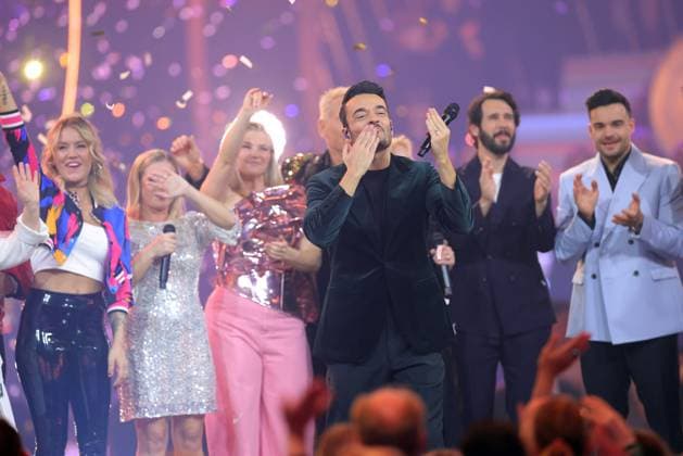 Die Giovanni Zarrella Show - Wir sagen Dankeschön Giovanni Zarrella verabschiedet sich vom Publikum. Die Giovanni Zarrella Show. ZDF-Live Sendung vom 22.11.2025 in der Baden-Arena Offenburg unter dem Motto Wir sagen Dankeschön. Offenburg, Baden-Württemberg, Deutschland.