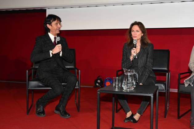 43rd Turin Film Festival 2025, Day 2 - Red Carpet Jacqueline Bisset stars at the Mole. Pictured: Giulio Base, Jacqueline Bisset  Copyright: xMaurizioxD Avanzox xipa-agency.netx xDxAvanzo xMangiarottix IPA_Agency_IPA68313744