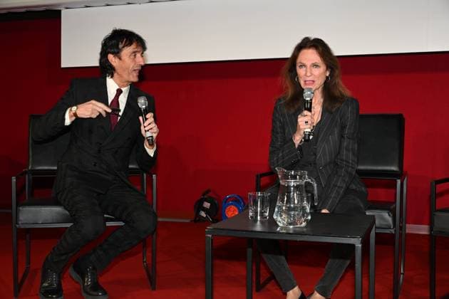 43rd Turin Film Festival 2025, Day 2 - Red Carpet Jacqueline Bisset stars at the Mole. Pictured: Giulio Base, Jacqueline Bisset  Copyright: xMaurizioxD Avanzox xipa-agency.netx xDxAvanzo xMangiarottix IPA_Agency_IPA68313756