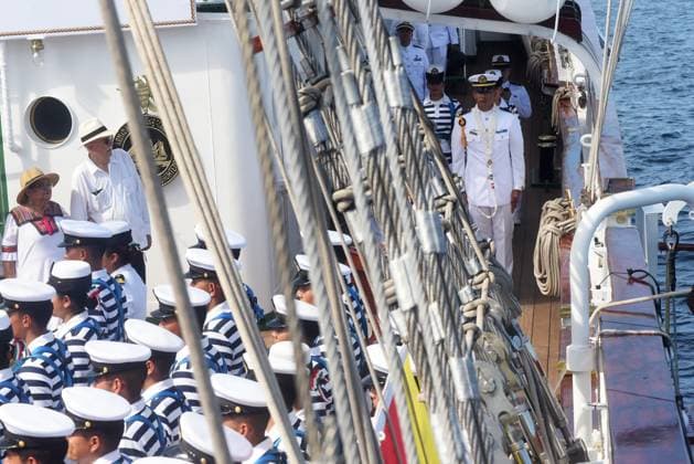 Mexican Navy’s training ship Cuauhtemoc returns to Veracruz after repairs in New York VERACRUZ, MEXICO - NOVEMBER 23: Navy personnel attend the ceremony marking the return of the Mexican Navy’s training ship Cuauhtemoc to the Port of Veracruz after repairs in New York following a recent accident, in Veracruz, Mexico on November 23, 2025. Rolando Ramos Anadolu Veracruz Mexico. Editorial use only. Please get in touch for any other usage.  Copyright: x2025xAnadoluxRolandoxRamosx