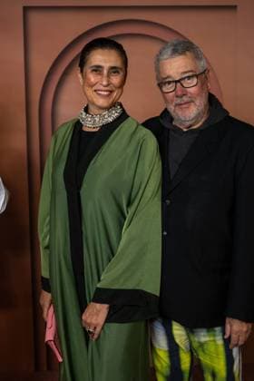 Celebs Attend Inaugural Franca Fund Gala - Doha Philippe Starck and wife Jasmine arrive to the Franca Fund Gala at the Museum of Islamic Art, in Doha, Qatar, on November 23, 2025. Photo by Balkis Press ABACAPRESS.COM Doha United Arab Emirates  Copyright: xBalkisxPress ABACAx