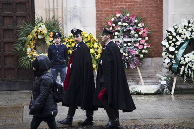 Milan, Funeral of Ornella Vanoni in the church of San Marco in the Brera district. In the photo: the church door.  Copyright: xFrancescoxEnriquezx xipa-agency.netx xPoolxEmanuelexDexCarlixexFrancesx IPA_Agency_IPA68334431