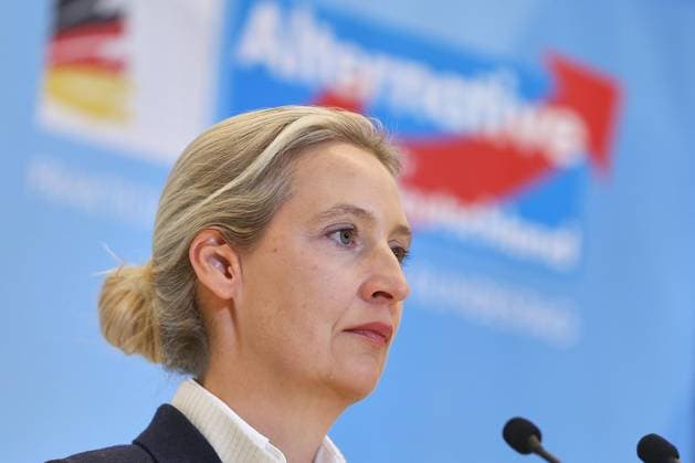 Berlin, Deutschland, 24.11.2025: Deutscher Bundestag: AfD-Fraktionssitzung: Alice Weidel, AfD, gibt ein Pressestatement *** Berlin, Germany, 24 11 2025 German Bundestag AfD parliamentary group meeting Alice Weidel, AfD, gives a press statement Copyright: xdtsxNachrichtenagenturx dts_94966