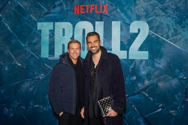 Premiere Troll 2 Oslo 20251124. Marius Hagen og Kim Wigaard ankommer rod loper under premieren av storfilmen Troll 2 pa Colosseum kino mandag kveld. Foto: Thomas Fure NTB Oslo Norge I6dbu27S6_w EDITORIAL USE ONLY Ref:I6dbu27S6_w.jpg Copyright: xThomasxFurex xNTBx