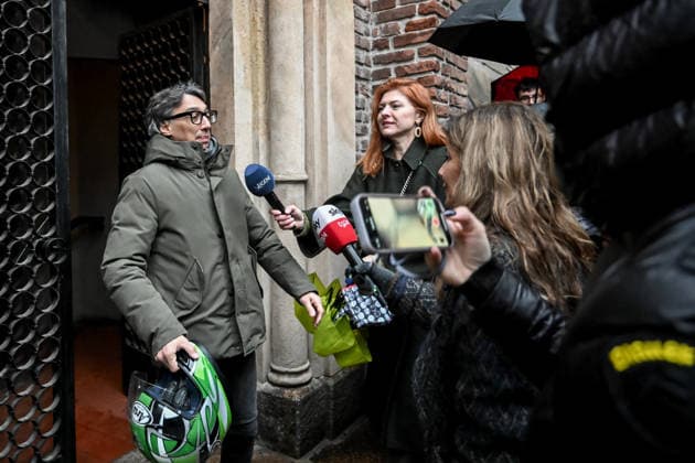 November 24, 2025, Milano, Mi, Italia: Paolo Jannacci pictured during Ornella Vanoni s funeral in Milan Nov 24th 2025 Milano Italia  - ZUMAa289 20251124_zia_a289_107 Copyright: xNicolaxMarfisi Agfx