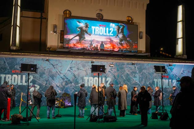 Premiere Troll 2 Oslo 20251124. Gjester ankommer rod loper under premieren av storfilmen Troll 2 pa Colosseum kino mandag kveld. Foto: Thomas Fure NTB Oslo Norge 5YbhfGiUiVA EDITORIAL USE ONLY Ref:5YbhfGiUiVA.jpg Copyright: xThomasxFurex xNTBx