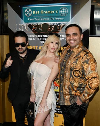 November 23, 2025, Beverly Hills, California, USA: Actor and Artist JAMES DARIUS, Sports Nutritionist REHAN JALALI and CIARA KHORSAND attend the director Stanley Kramer Double Feature: Judgment At Nuremberg and On The Beach presented By Kat Kramer s Films That Change The World. Beverly Hills USA - ZUMAb173 20251123_aap_b173_014 Copyright: xBillyxBennightx