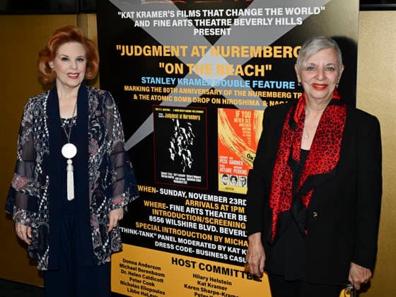 November 23, 2025, Beverly Hills, California, USA: Actress, producer and activist KAT KRAMER and Communications and creativity expert LIBBE HALEVY attend the director Stanley Kramer Double Feature: Judgment At Nuremberg and On The Beach presented By Kat Kramer s Films That Change The World. Beverly Hills USA - ZUMAb173 20251123_aap_b173_060 Copyright: xBillyxBennightx