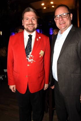 Matthias Stolz Narrhalla Praesident Alexandet Filz Turmfalken Die Damischen Ritter Oberfalke 1. Vorsitzender Muenchen 23.11.2025 Wirtshaus am Schlachthof -Narrhalla -Sigi Sommer Taler Kunst-Kabarettpreis Verleihung 2025 Foto Bernd Lindenthaler Muenchen