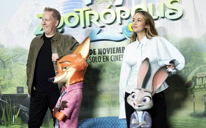 Jared Bush and Rigoberta Bandini at photocall film Zootropolis 2 in Madrid on Tuesday, 25 November 2025 Cordon Press 