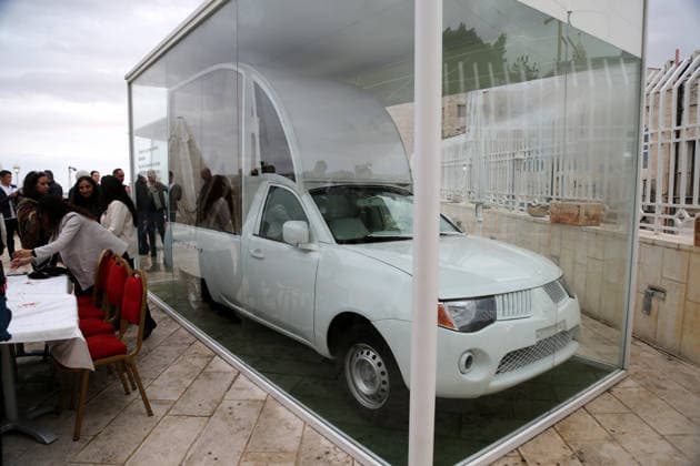The vehicle donated to Gaza by Pope Francis converted into a mobile clinic BETHLEHEM, WEST BANK - NOVEMBER 25: A view of the papal vehicle previously donated to Gaza by former Pope Francis refurbished and prepared to serve as a mobile clinic in Bethlehem, West Bank on November 25, 2025. Introduced at an event held in Bethlehem, the vehicle aims to provide medical support to those in need in Gaza and the West Bank. The vehicle was used during Pope Francis’s visit to Bethlehem in 2014. Wisam Hashlamoun Anadolu Bethlehem West Bank. Editorial use only. Please get in touch for any other usage.  Copyright: x2025xAnadoluxWisamxHashlamounx