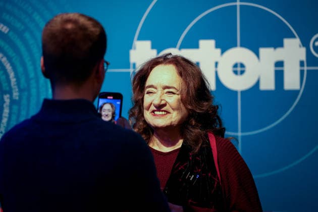 Premiere Münster-Tatort. Pressetermin zur Premiere des neuen ;Münster-Tatort Die Erfindung des Rades. Die Ausstrahlung ist am 7. Dezember im Ersten und der ARD Mediathek. Mechthild Großmann, als Wilhelmine Klemm. Münster, Nordrhein-Westfalen, DEU, Deutschland, 25.11.2025
