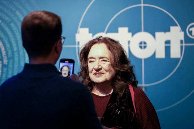 Premiere Münster-Tatort. Pressetermin zur Premiere des neuen ;Münster-Tatort Die Erfindung des Rades. Die Ausstrahlung ist am 7. Dezember im Ersten und der ARD Mediathek. Mechthild Großmann, als Wilhelmine Klemm. Münster, Nordrhein-Westfalen, DEU, Deutschland, 25.11.2025