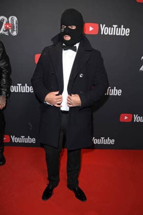1986zig auf dem Roten Teppich zum YOUTUBE MUSIC AWARD DINNER im Grill Royal in Berlin am 25.11.2025