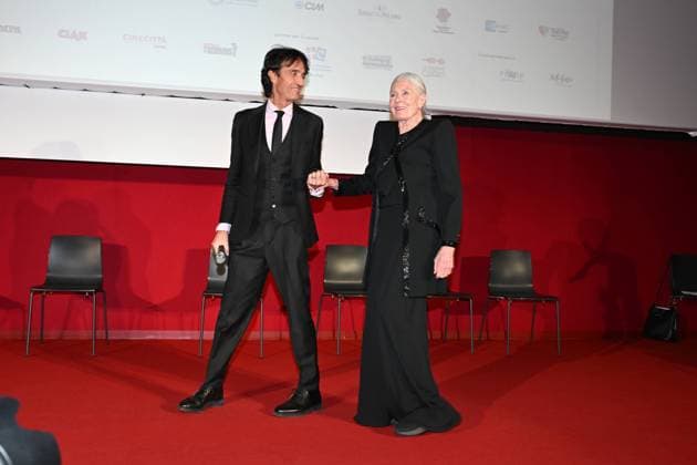 43rd Turin Film Festival 2025, Day 4 - Mole Stars Award to Vanessa Redgrave. Pictured: Giulio Base, Vanessa Redgrave  Copyright: xMaurizioxD Avanzox xipa-agency.netx xDxAvanzo Mangiarottix IPA_Agency_IPA68381527