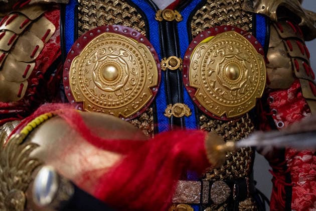 SAN FRANCISCO, CA - NOVEMBER 16: A hanfu enthusiast puts on costumes during the annual Hanfu parade organized by Northern California Hanfu Association on November 16, 2025 in San Francisco, California.  Copyright: xVCGx 111605922241