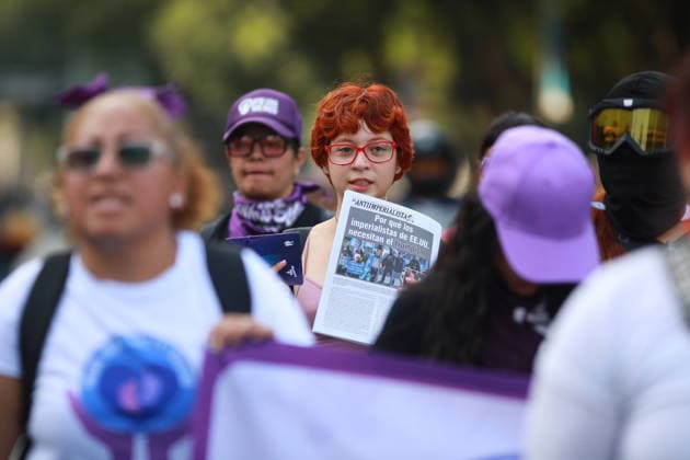 International Day for the Elimination of Violence against Women in Mexico MEXICO CITY, MEXICO - NOVEMBER 25: Women shout slogans during a protest to mark International Day for the Elimination of Violence against Women, in Mexico City, Mexico on November 25, 2025. Daniel Cardenas Anadolu Mexico City Mexico. Editorial use only. Please get in touch for any other usage.  Copyright: x2025xAnadoluxDanielxCardenasx