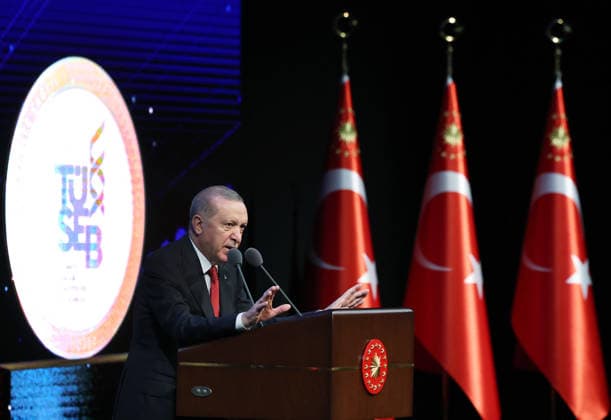 Turkish President Recep Tayyip Erdogan ANKARA, TURKIYE - NOVEMBER 26: (----EDITORIAL USE ONLY - MANDATORY CREDIT - TURKISH PRESIDENCY MURAT KULA HANDOUT - NO MARKETING NO ADVERTISING CAMPAIGNS - DISTRIBUTED AS A SERVICE TO CLIENTS----) Turkish President Recep Tayyip Erdogan makes remarks at the 11th Turkish Medical World Congress and TUSEB Aziz Sancar Science, Service and Incentive Awards Ceremony at Bestepe Nation s Convention and Culture Center in Ankara, Turkiye on November 26, 2025. TUR Presidency Murat Kula Handout Anadolu Ankara Turkey. Editorial use only. Please get in touch for any other usage.  Copyright: x2025xAnadoluxTURxPresidencyx xMuratxKulax xHandoutx