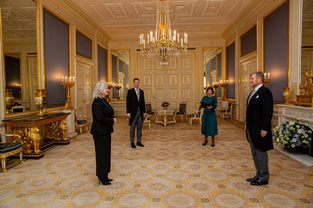 26-11-2025 Palace King Willem-Alexander during a meeting with mevrouw drs. A.H. Mulder commissaris van de Koning in de provincie Drenthe at palace Noordeinde in The Hague. Â  Copyright: xPPEx
