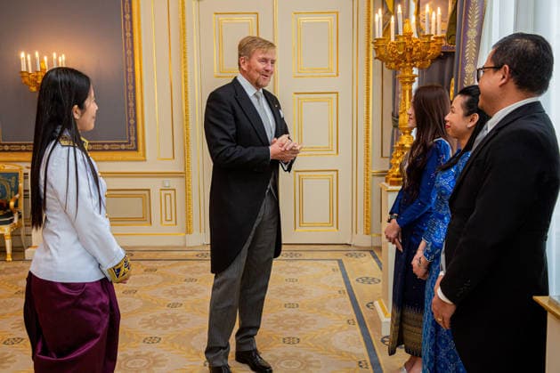 26-11-2025 Palace King Willem-Alexander during the credentials (geloofsbrieven) of the Ambassador of the Kingdom of Cambodia, Her Excellency S. Kimsour, at palace Noordeinde in The Hague. Â  Copyright: xPPEx