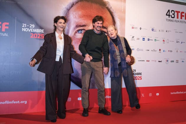 43rd Torino Film Festival 2025 - Day 6 in Italy - 26 Nov 2025 (L to R) Celeste Casciaro, Dominique Sanda and Edoardo Winspeare attend the 43rd Torino Film Festival. Turin Italy Copyright: xDavidexDixLallax xSOPAxImagesx DDILALLA-0157
