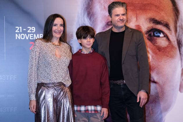 November 26, 2025, Turin, Italy: Emanuela Rossi, a guest and Edoardo Pesce attend the 43rd Torino Film Festival. Turin Italy - ZUMAs197 20251126_aaa_s197_038 Copyright: xDavidexDixLallax