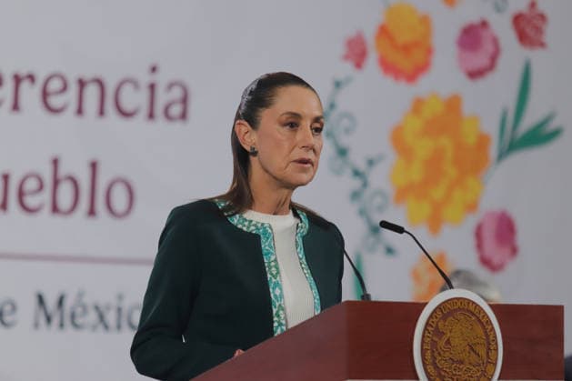 Mexico™s President Claudia Sheinbaum Holds Briefing Mexico™s President Claudia Sheinbaum Pardo speaks during a news conference about the new Mexican supercomputer, Coatlicue , the first in Latin America, will have a large data processing capacity. on November 26, 2025 in Mexico City, Mexico. (Photo by Carlos Santiago Eyepix Group) Copyright: xCarlosxSantiagox xEyepixxGroupx CS_26112025_173580