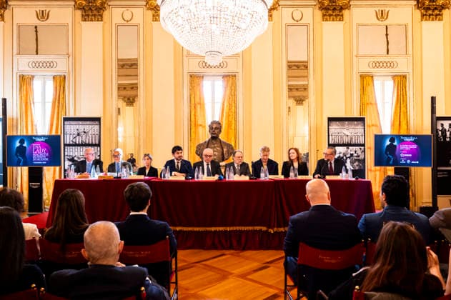 Premiere At La Scala -Lady Macbeth Of The Mtsensk District- Press Conference La Scala Theatre - Milan, Italy Carlo Rossanigo;Massimiliano Di Silvestre;Cristina Parenti;Tommaso Sacchi;Fortunato Ortombina;Riccardo Chailly;Vasily Barkhatov;Sara Jakubiak;Paolo Besana Premiere At La Scala -Lady Macbeth Of The Mtsensk District- Press Conference La Scala Theatre - Milan, Italy 26th November 2025  Copyright: xSGPx