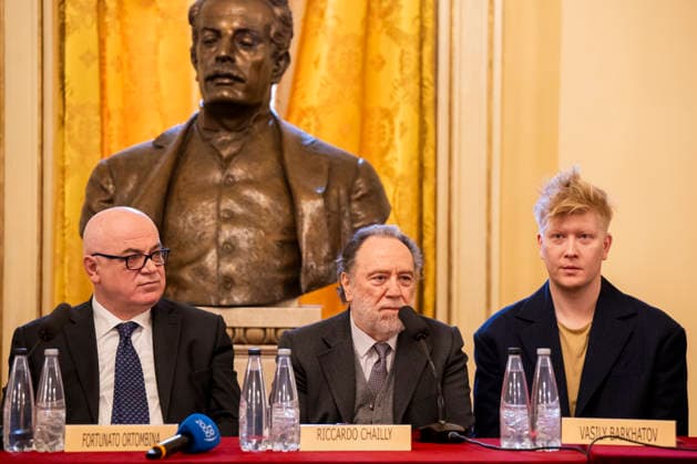 Premiere At La Scala -Lady Macbeth Of The Mtsensk District- Press Conference La Scala Theatre - Milan, Italy Fortunato Ortombina;Riccardo Chailly;Vasily Barkhatov Premiere At La Scala -Lady Macbeth Of The Mtsensk District- Press Conference La Scala Theatre - Milan, Italy 26th November 2025  Copyright: xALFONSOxCATALANO SGPITALIAx