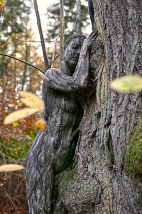 Nature Art: Herbst Bodypainting und Photoshooting mit Model Tatjana Heinz im Klütwald. Hameln, 26.11.2025 - Bodyart-Künstler: Jörg Düsterwald
