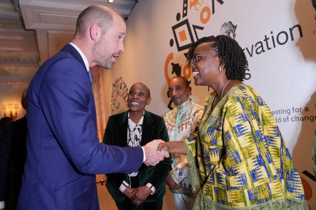 Tusk Conservation Awards The Prince of Wales greets Rahima Njaidi as he arrives for the Tusk Conservation Awards at The Savoy Hotel in central London. Picture date: Wednesday November 26, 2025., Credit:Avalon.red Avalon UK, London  Copyright: xAvalon.redx xAvalonx 1054940082
