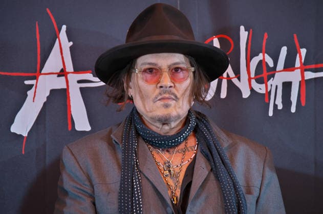 Actor Johnny Depp attends a press conference for his exhibition A Bunch of Stuff -Tokyo in Tokyo, Japan on Thursday, November 27, 2025. His art exhibition will open November 28 to May 6, 2026.  TKP2025112709 KEIZOxMORI