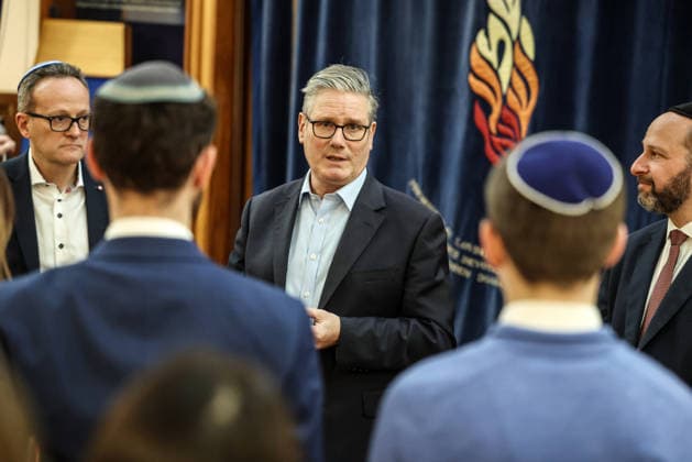 Sir Keir Starmer visits Bushey United Synagogue Prime Minister Keir Starmer addresses members of the Bushey United Synagogue., Credit:RICHARD POHLE Avalon  Copyright: xRICHARDxPOHLEx xAvalonx 1054975355