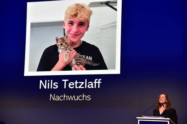 Deutscher Tierschutzpreis 2025 Kate Kitchenham, hundkatzemaus, Moderatorin von VOX Deutscher Tierschutzpreis 2025 wird in Berlin verliehen Auszeichnung für Hannes Jaenicke und ehrenamtlich Aktive im Humboldt Carrre in Berlin am 28.11.2025