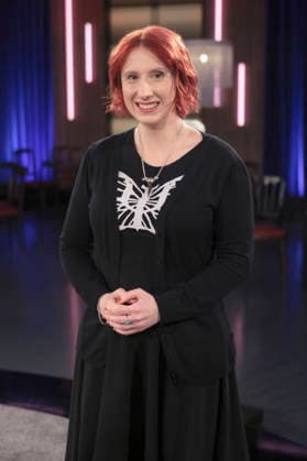 Lydia Benecke bei der Aufzeichnung der WDR-Talkshow Kölner Treff im WDR Studio BS 3. Köln, 28.11.2025