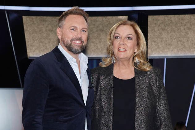Steven Gätjen und Bettina Tietjen bei der Aufzeichnung der NDR Talk Show im NDR Fernsehstudio Lokstedt. Hamburg, 28.11.2025