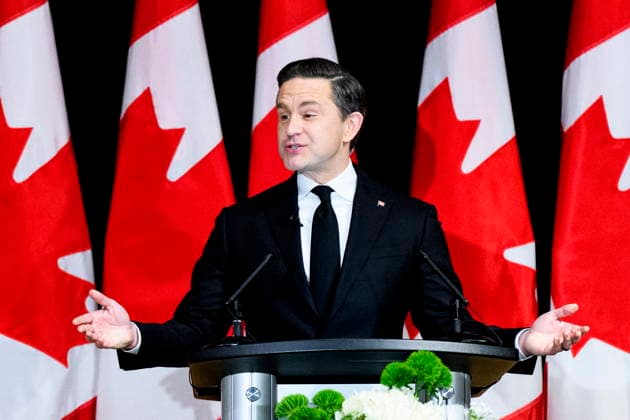 November 29, 2025, Ottawa, On, Canada: Leader of the Conservative Party Pierre Poilievre speaks during the Parliamentary Press Gallery Dinner in Ottawa, on Saturday, Nov. 29, 2025. Ottawa Canada  - ZUMAc35_ 20251129_zaf_c35_097 Copyright: xSpencerxColbyx