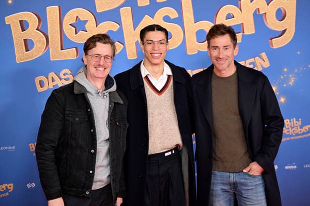 Florian Simbeck, Steward Simbeck und Harry G bei der Premiere des Kinofilms Bibi Blocksberg - Das große Hexentreffen im Mathäser Filmpalast. München, 29.11.2025