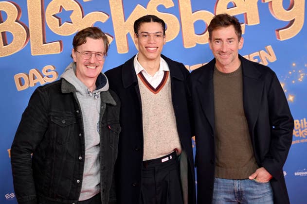 Florian Simbeck, Steward Simbeck und Harry G bei der Premiere des Kinofilms Bibi Blocksberg - Das große Hexentreffen im Mathäser Filmpalast. München, 29.11.2025