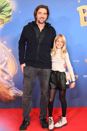 Max Wiedemann mit Tochter Liv bei der Premiere des Kinofilms Bibi Blocksberg - Das große Hexentreffen im Mathäser Filmpalast. München, 29.11.2025