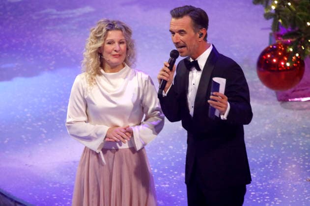 Simone Sommerland und Florian Silbereisen in der ARD TV-Show Das Adventsfest der 100.000 Lichter 2025 im Congress Center Suhl. Suhl, 29.11.2025