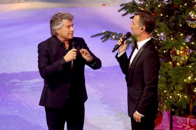 Andy Borg und Florian Silbereisen in der ARD TV-Show Das Adventsfest der 100.000 Lichter 2025 im Congress Center Suhl. Suhl, 29.11.2025