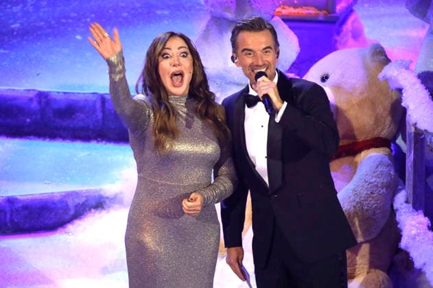 Simone Thomalla und Florian Silbereisen in der ARD TV-Show Das Adventsfest der 100.000 Lichter 2025 im Congress Center Suhl. Suhl, 29.11.2025