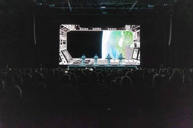 Konzert der Gruppe Kraftwerk ** NUR FÜR REDAKTIONELLE ZWECKE ** EDITORIAL USE ONLY **<p>Konzert der Gruppe Kraftwerk am 30.11.2025 im RuhrCongress in Bochum. Copyright: JonasxRichter